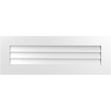 Ekena Millwork Vertical Surface Mount PVC Gable Vent: Non-Functional, w/3-1/2"W x 1"H, Standard Frame, 40"W x 14"H GVPVE40X1401SN
